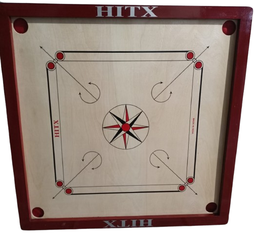 Full Size Red Colour Carrom Board